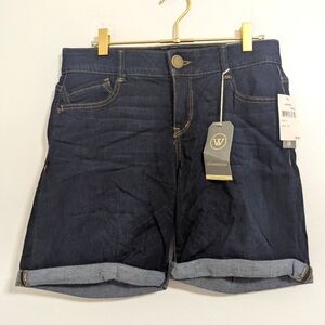 NWT Wit & Wisdom Women's Size 6 Dark Blue Denim Shorts